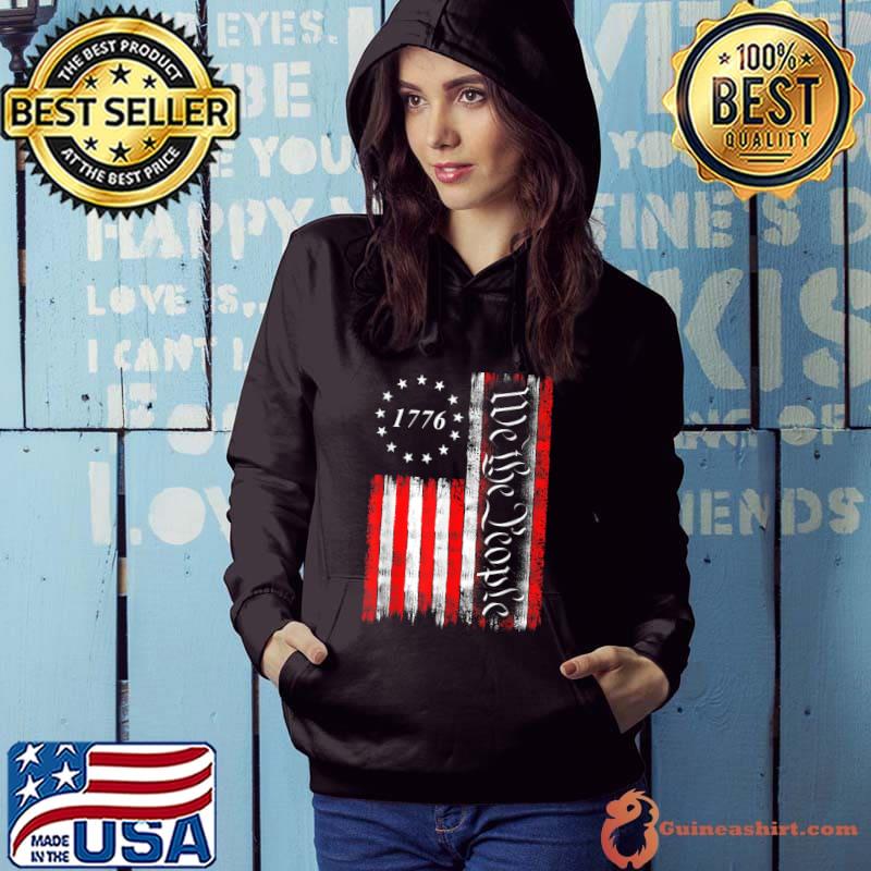 Vintage American Flag 1776, We The People Patriotic July 4th T-Shirt