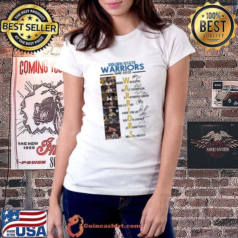 2022 NBA Finals Champions Golden State Warriors Team Signature Shirt Ladiestee