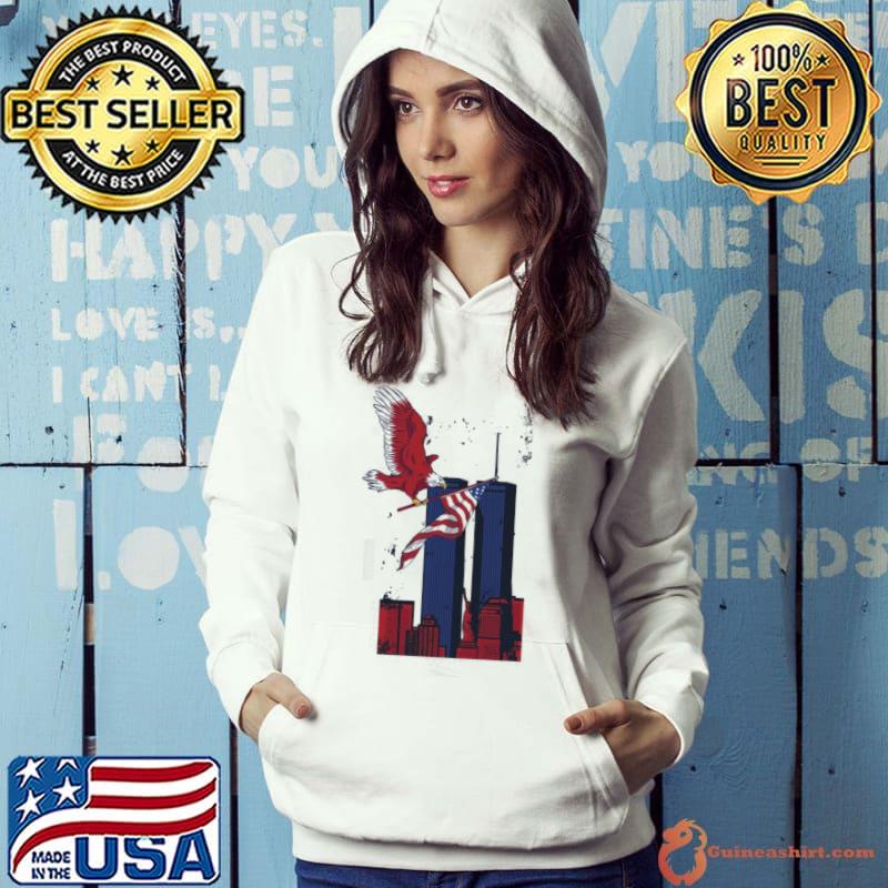 911 memorial twin towers bald eagle s Hoodie