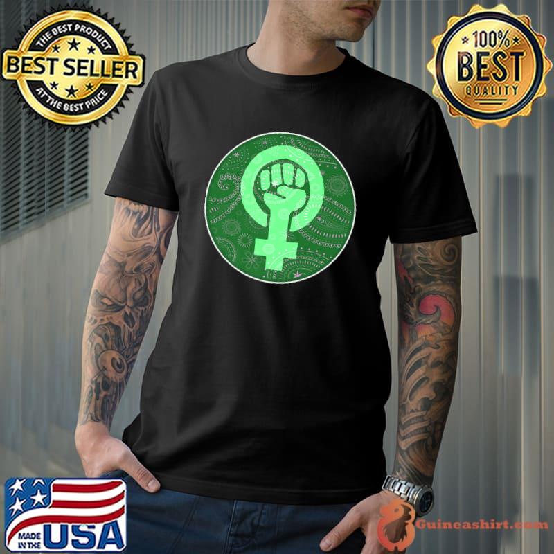 Abortion Rights Feminist Fist Green Bandana Pro Choice T-Shirt