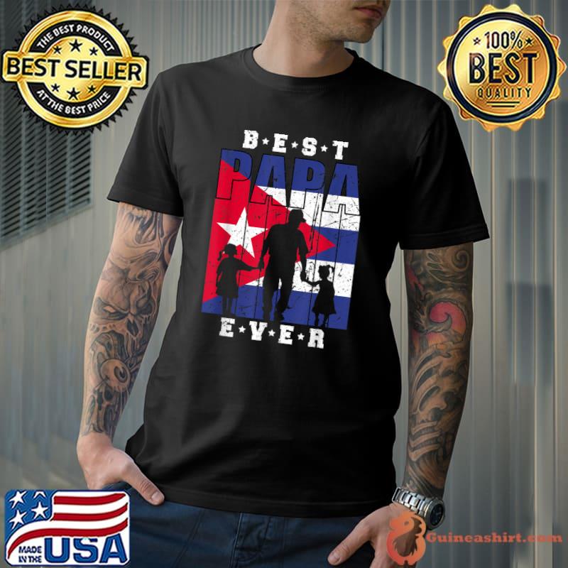 Besy Papa Ever Puerto Rican Dad of 2 Girls Puerto Rico Papa and 2 Daughters T-Shirt
