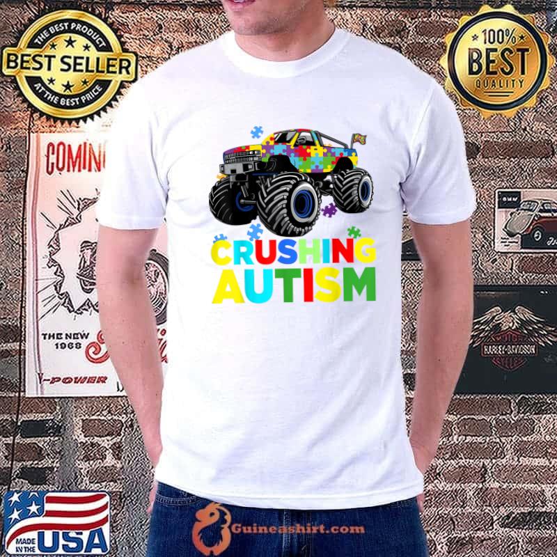 Crushing Autism Mega Truck T-Shirt