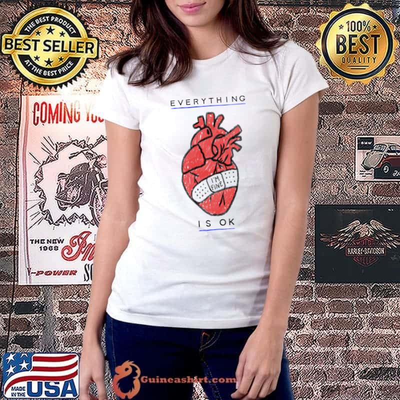 Everything is Ok I'm Fine Boo Boo On Heart T-Shirt Ladiestee