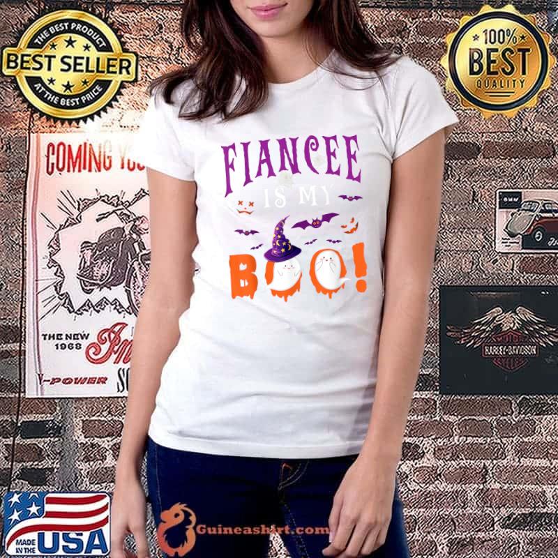 Fiancee Is My Boo Two Halloween Witch Boo Ghosts Couple T-Shirt