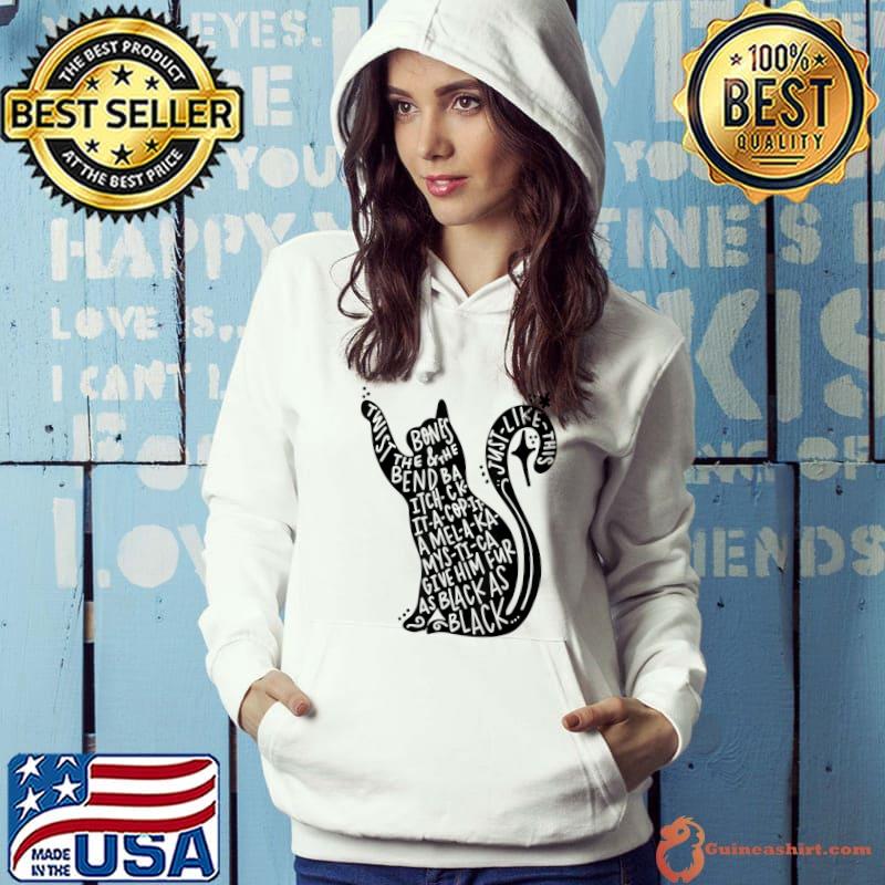Give him fur as black as ccary halloween black cat T-Shirt Hoodie