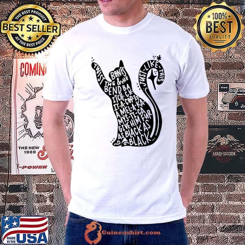 Give him fur as black as ccary halloween black cat T-Shirt