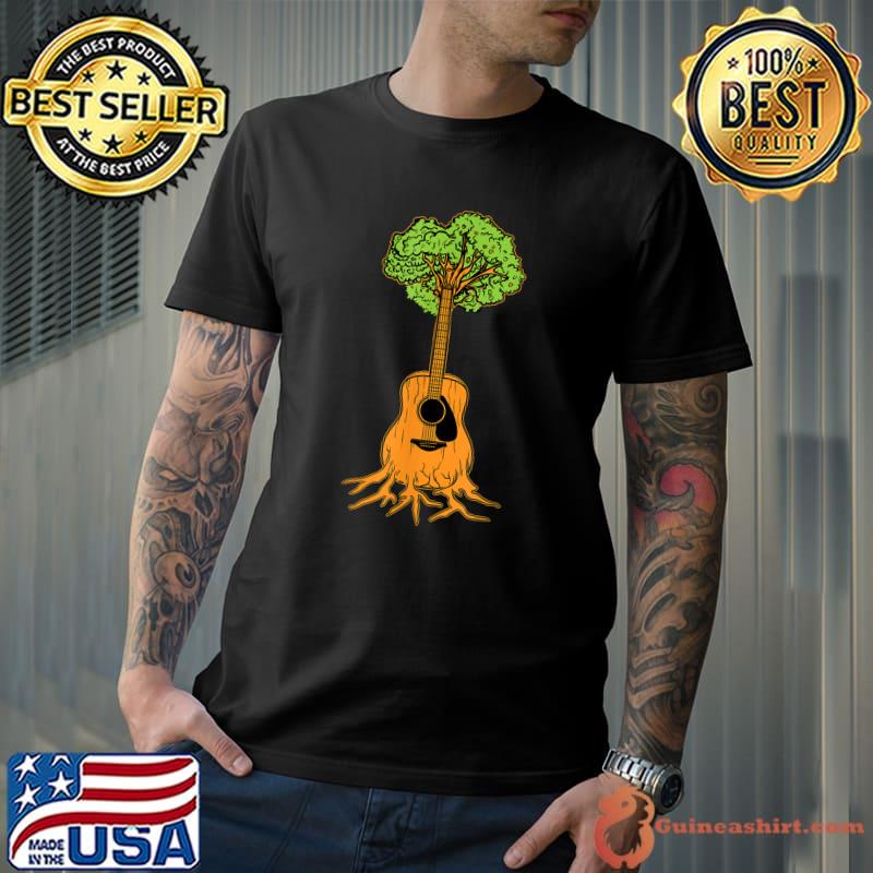 Guitar Music Instrument Guitarists Band Tree T-Shirt