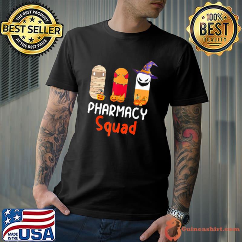 Halloween pharmacy squad witch tablet nurse docter shirt