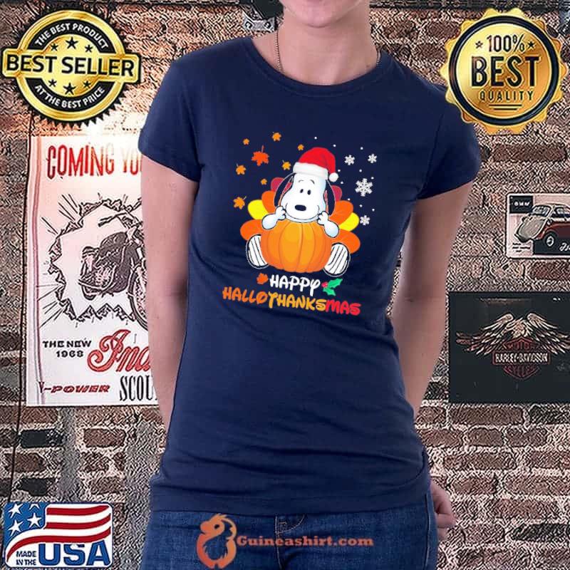Happy Hallo Thanksmas Snoopy Shirt Ladiestee
