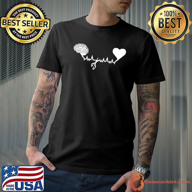 Heart and brain heartbeat T-Shirt
