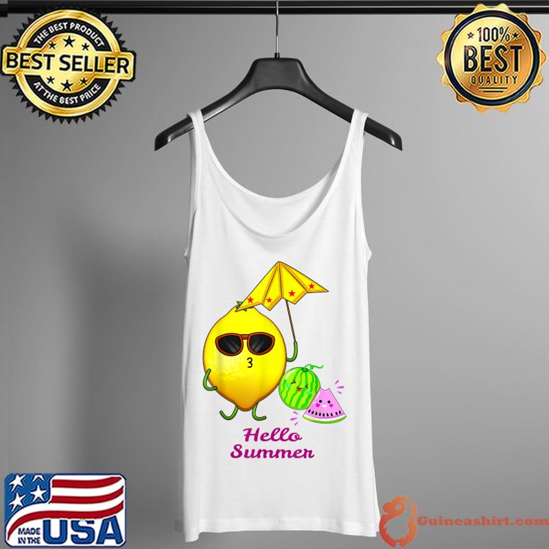 Hello Summer Lemon watermelon T-Shirt Tank Top