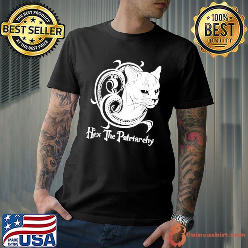 Hex The Patriarchy Witch Feminism Hex The Patriarchy Cat T-Shirt