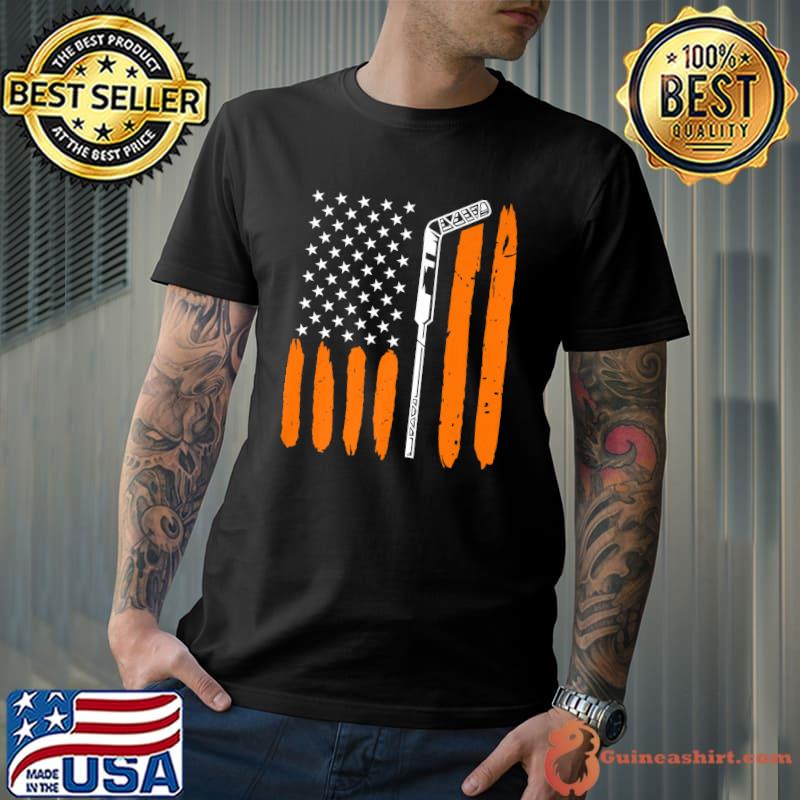 Ice Hockey US Flag T-Shirt