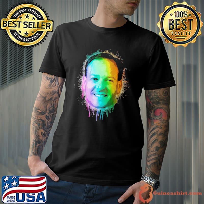 Lee zeldin urban grunge painting rainbow spectrum shirt