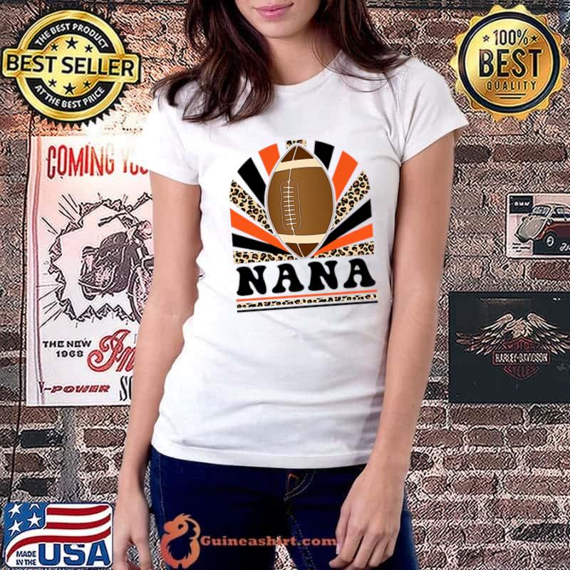 Leopard Football Nana Life Pocket T-Shirt Ladiestee