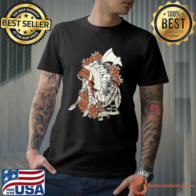 Native American head wear awesome natice American gift classic shirt