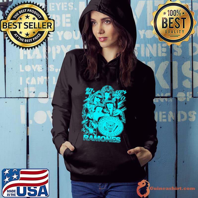 Neon art hey ho let's go ramones band s Hoodie