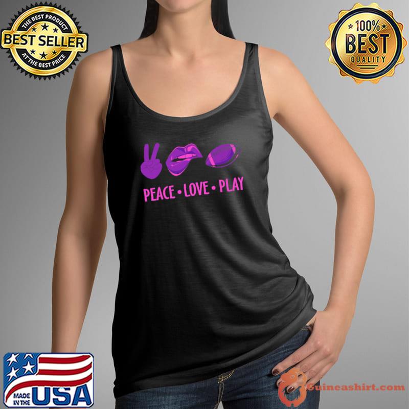 Peace Love & Play Football T-Shirt Tank Top