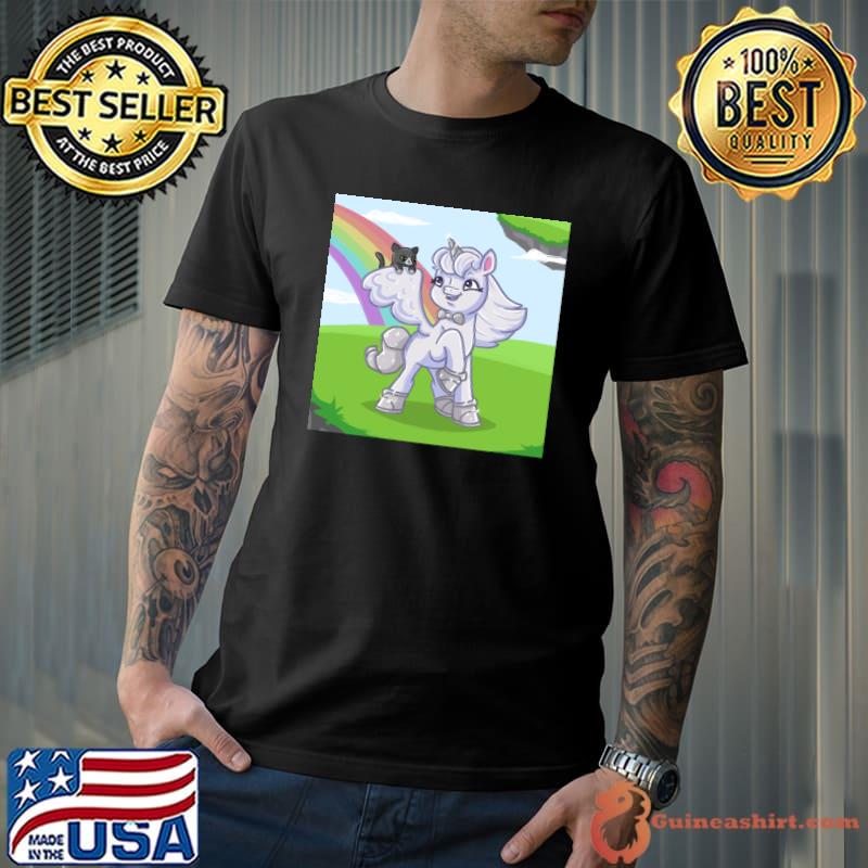 Pegasus And Kitty unicorn T-Shirt