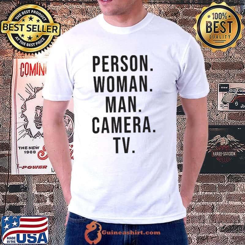 Person woman man camera TV shirt