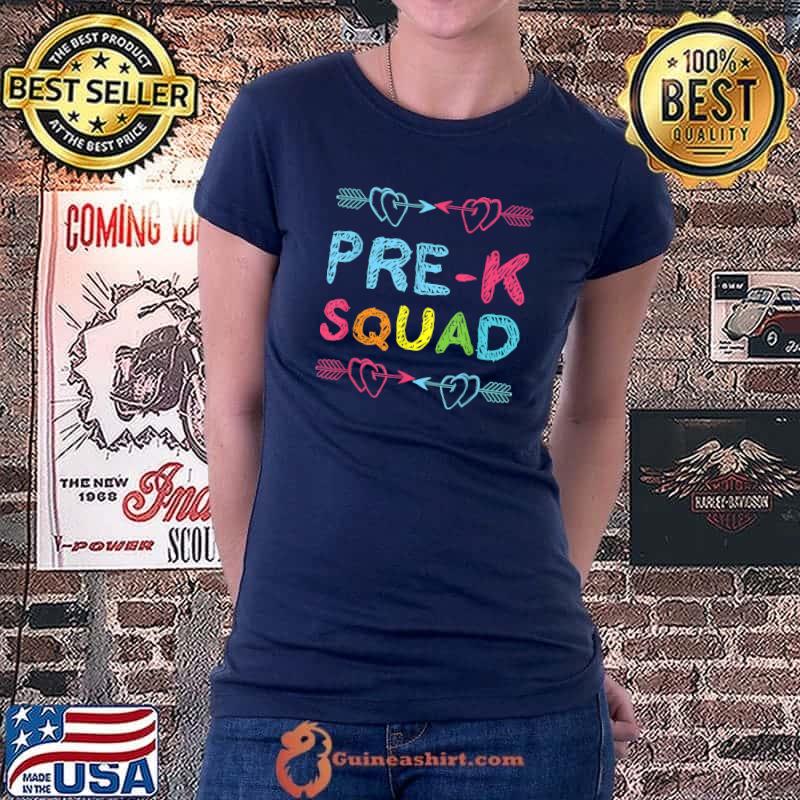 Pre K Squad Preschool Teacher Back To School T-Shirt