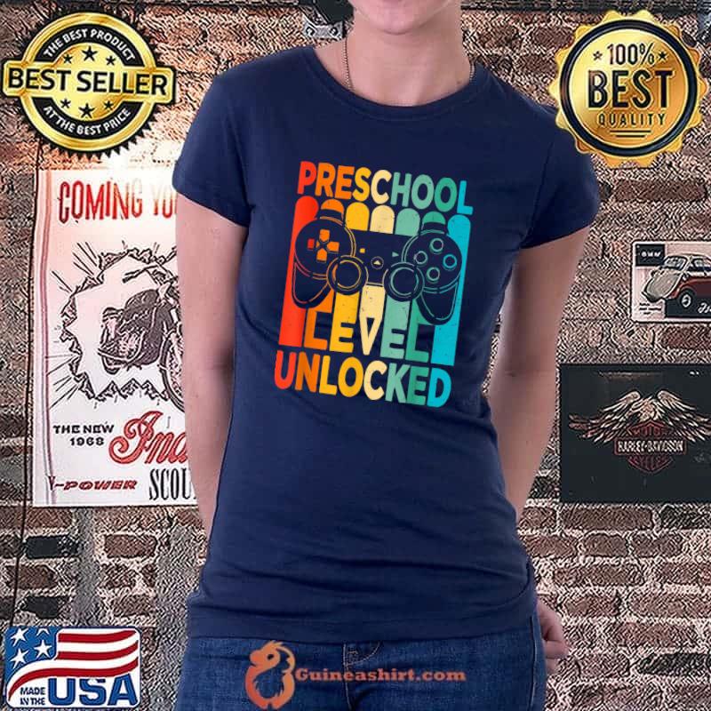 Preschool Level Unlocked Back To School Video Game Vintage T-Shirt