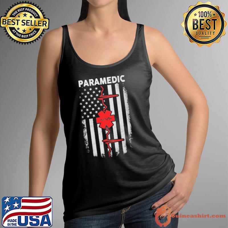 Proud Paramedic Flag Shirt Tank Top