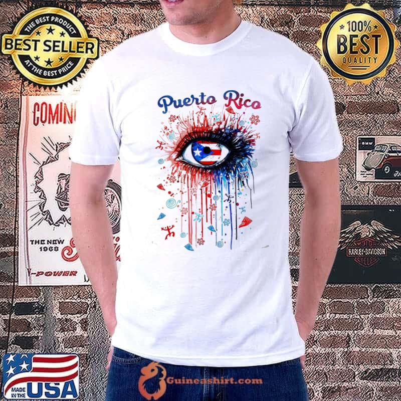 Puerto rico eye flag life shirt