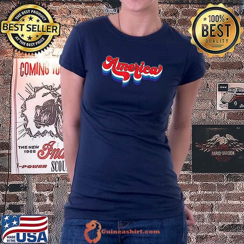 Rainbow American Flag Patriotic T-Shirt