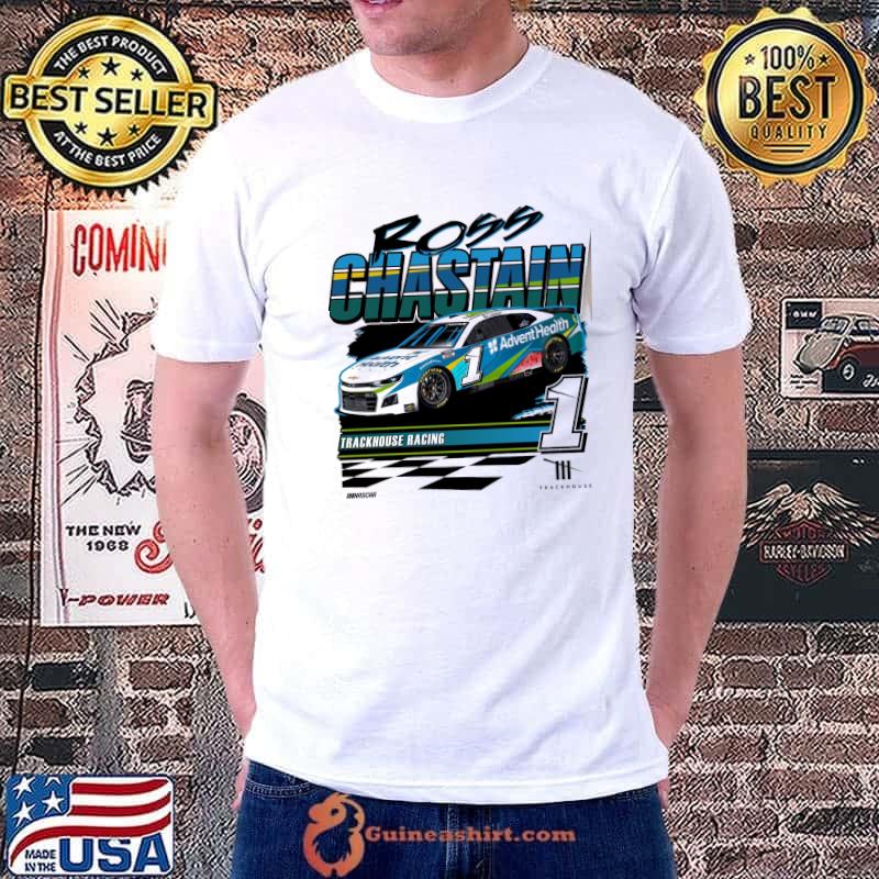 Ross chastain 1 trackhouse advent health melon man chevrolet driver nascar racing formula 1 f1 shirt