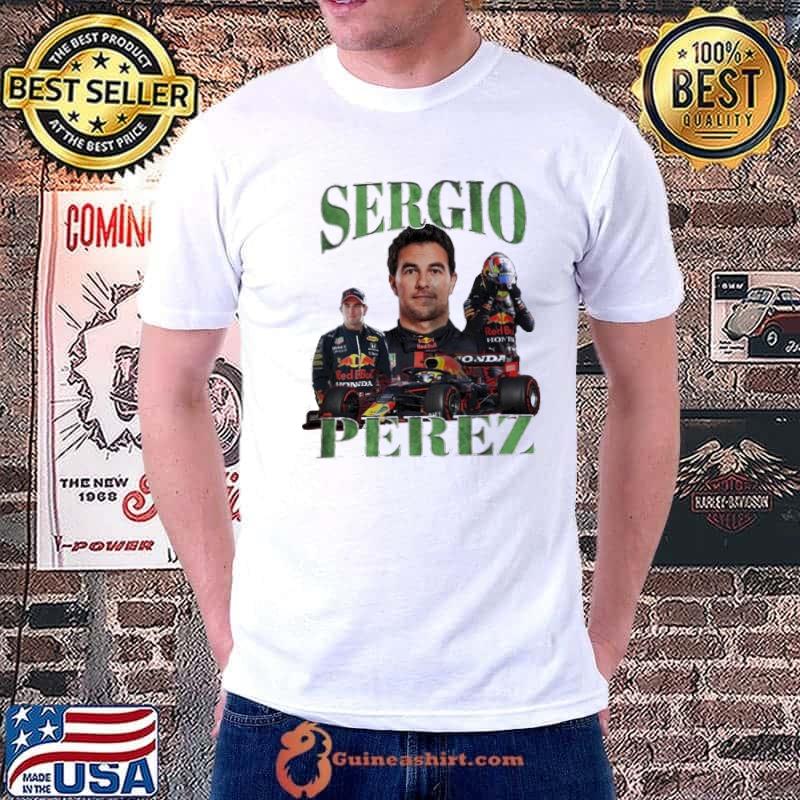 Sergio pérez driver racing championship formula racing mexican vintage 90s design shirt