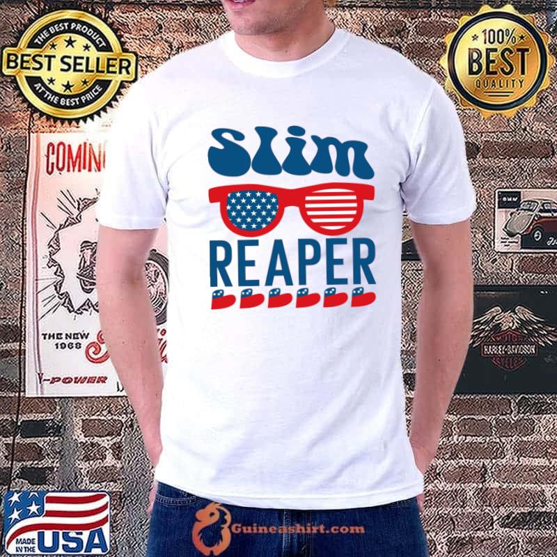 Slim Reaper America flag T-shirt