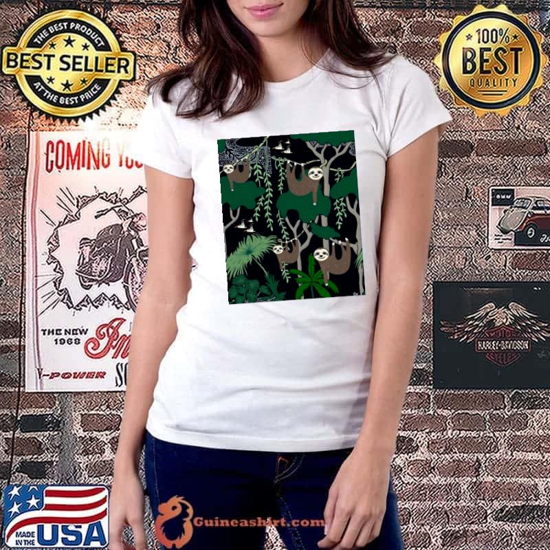 Sloth Pattern T-Shirt Ladiestee