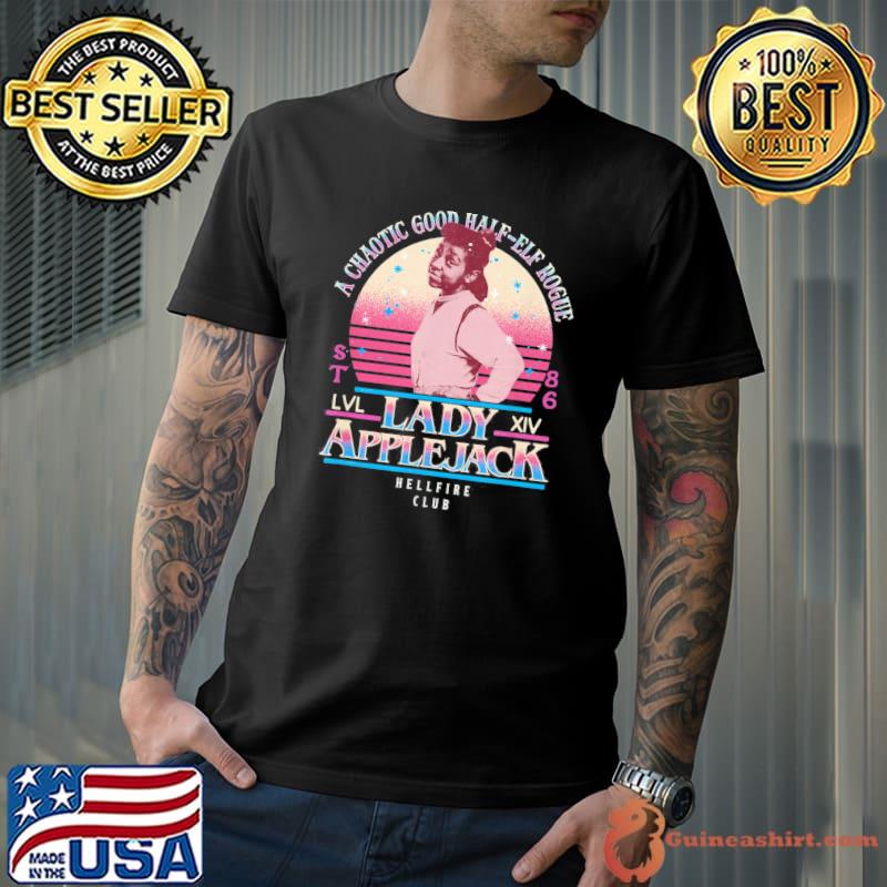 Stranger things 4 erica lady appleJack hellfire club poster shirt