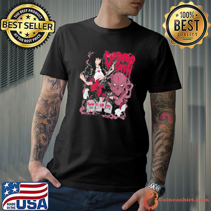 Stranger things the crowbar corroded coffin shirt