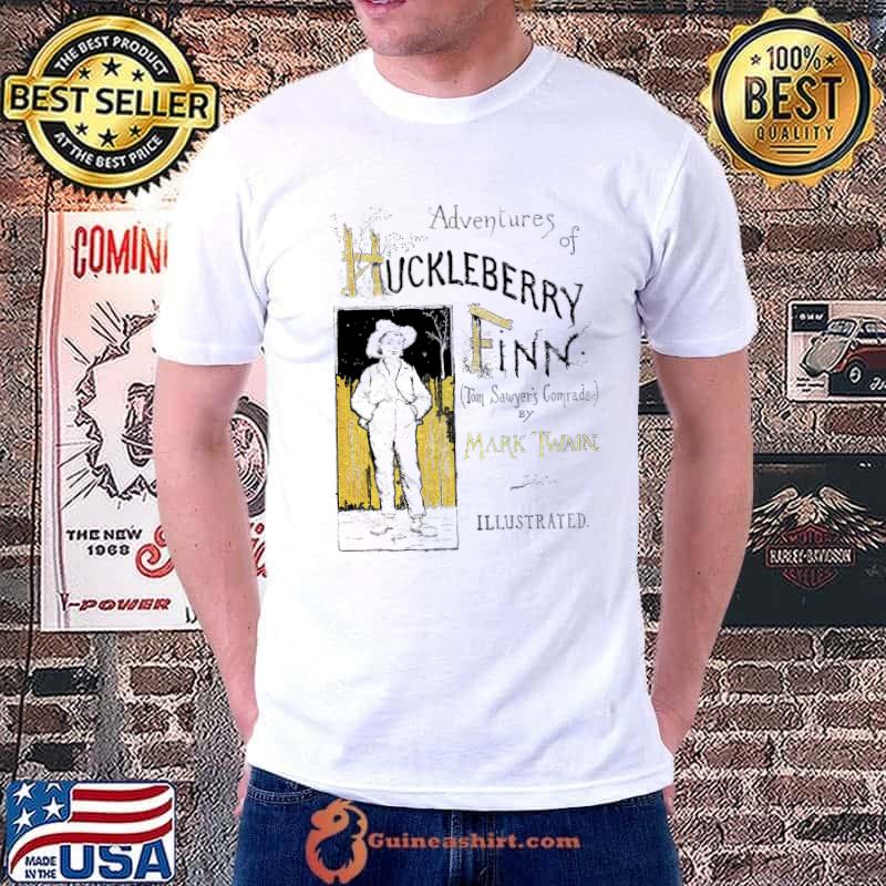 The Adventures Of Huckleberry Finn Mark Twain Illustrated T-Shirt