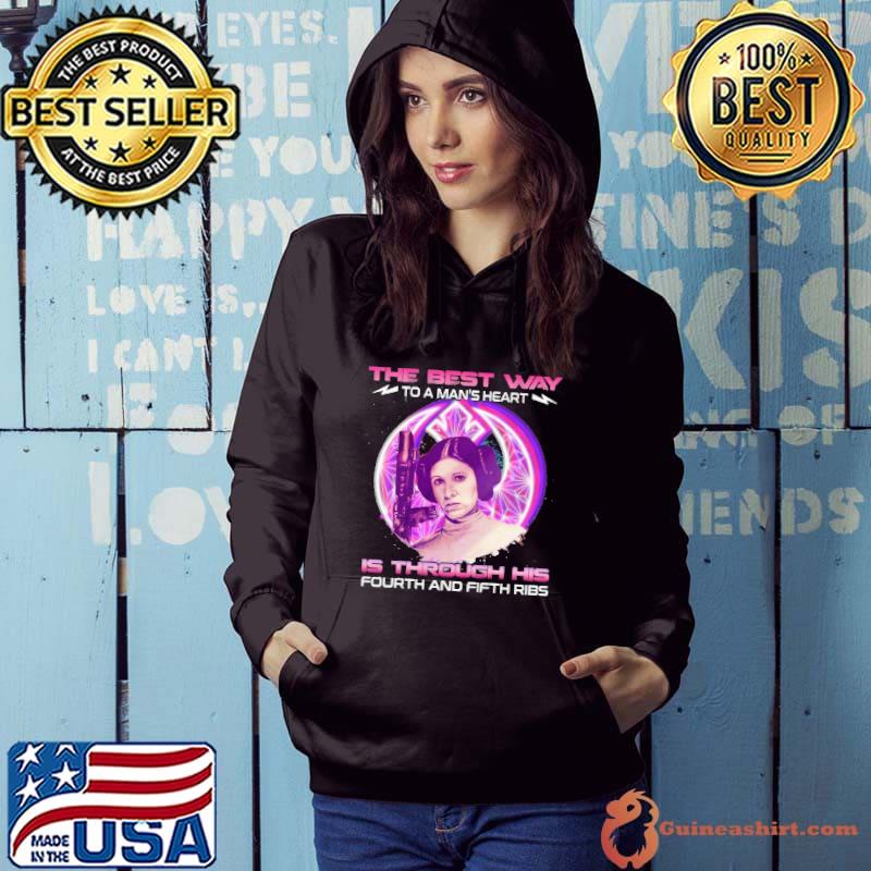 The best way a man's heart is through his fourth fifth ribs s Hoodie
