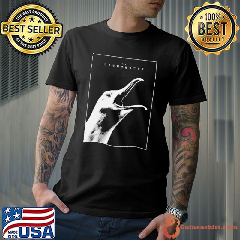 The lighthouse gothic men's pastel grunge heavy metal goth black seagull birds women shirt
