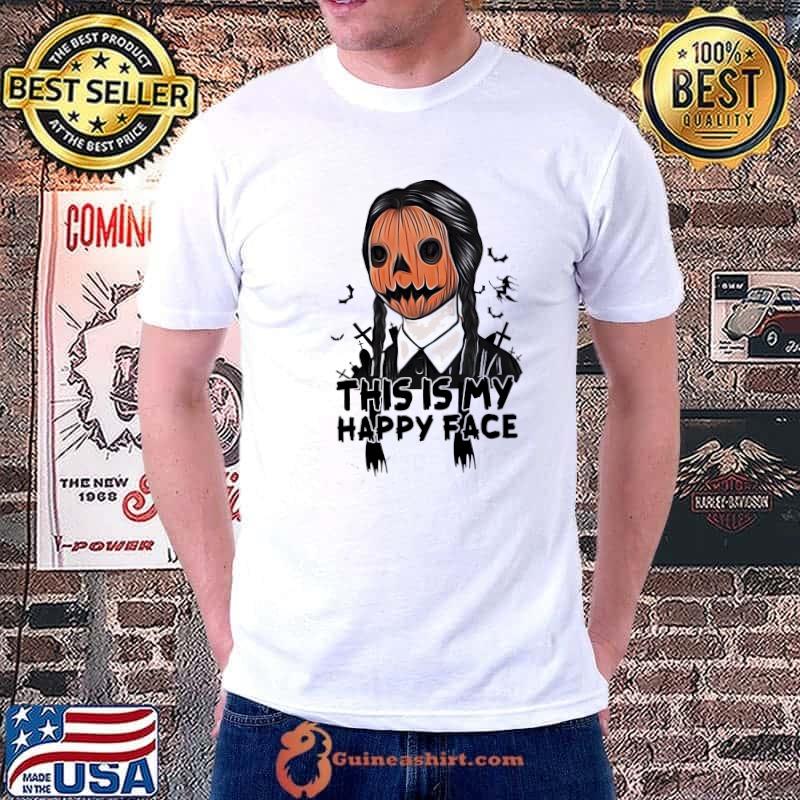 This is my happy face wednesday the addams family halloween shirt