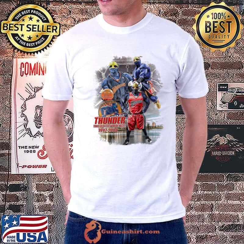 Thunder former gsw mascot 19972008 basketball champions classic shirt