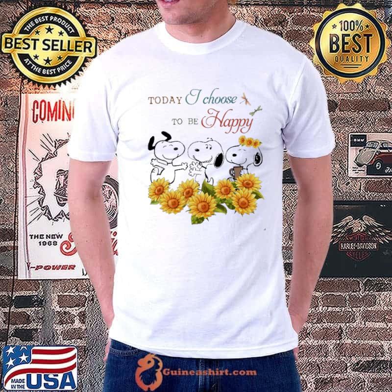 Today I Choose To Be Happy Snoopy Sunflower Shirt