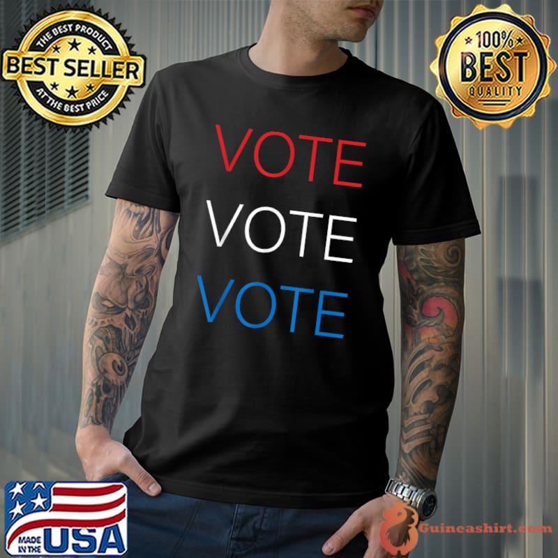 Vote Vote Vote Red White Blue Retro Election T-Shirt