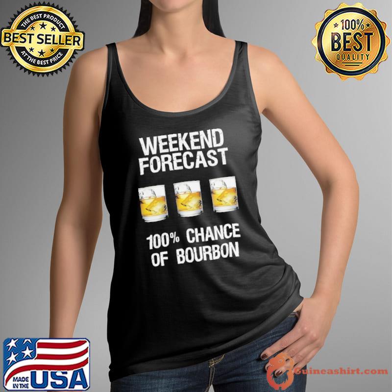 Weekend 100 chance bourbon love funny bourbon forecast 6p35classic s Tank Top