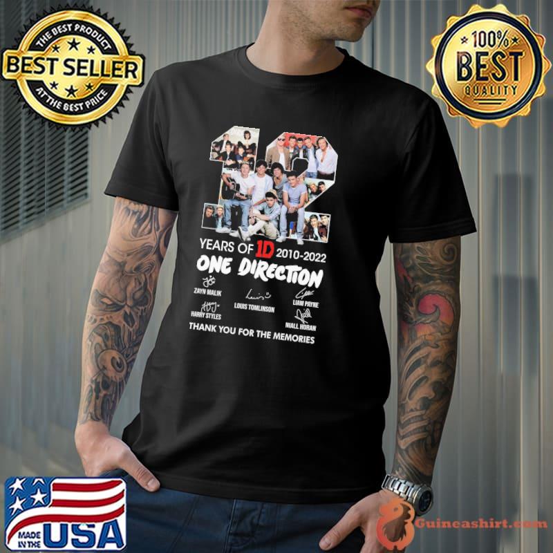 12 years of one direction 2010 2022 signature band shirt