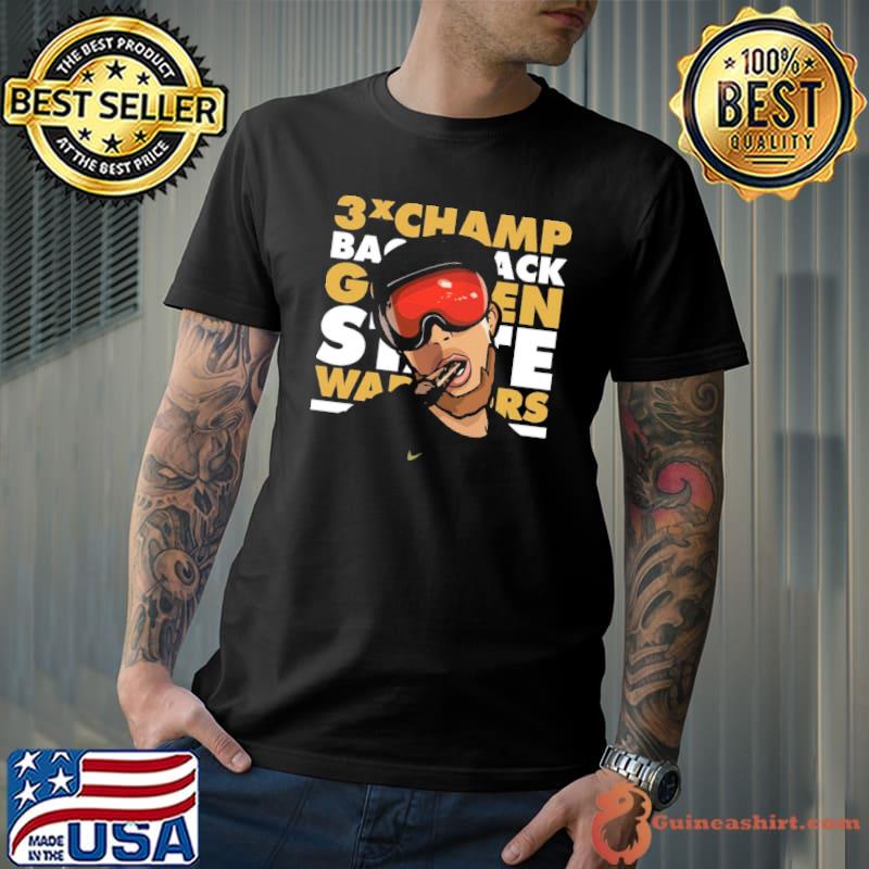 3 time champ back 2 back champions golden state warriors stephen curry funny fanart shirt