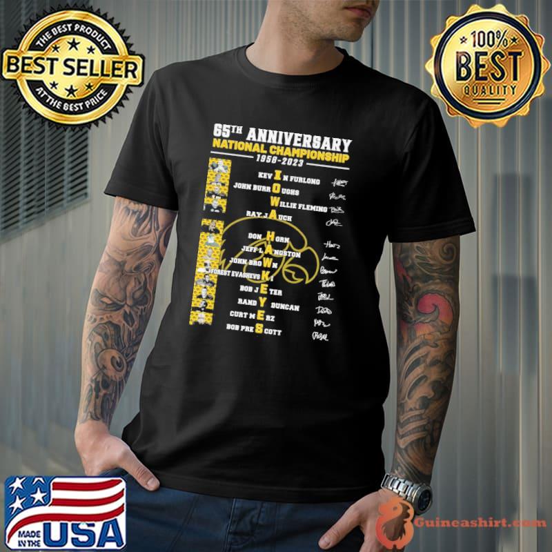 65th anniversary national championship Iowa Hawkeyes Signatures Shirt