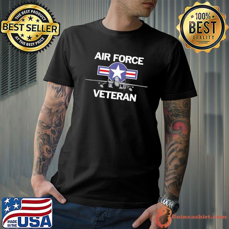 Air force veteran with vintage roundel and f15 jet classic shirt