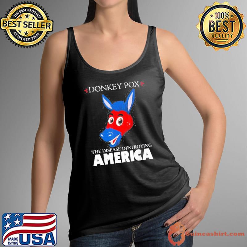 AntI Biden donkeypox is destroying America inflaltion colorful print classic s Tank Top