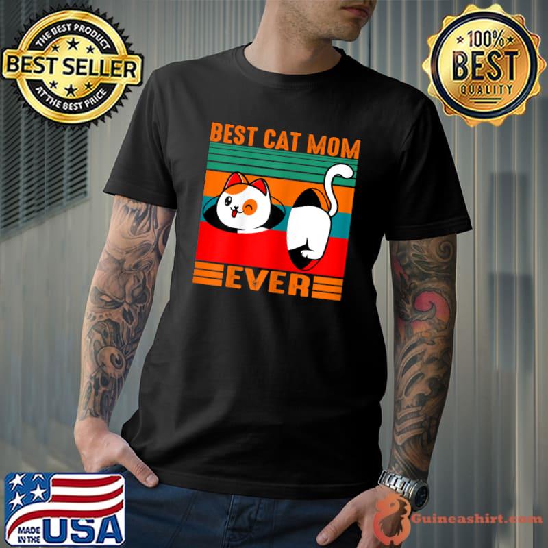 Best Cat Mom Ever Portal Cat Vintage T-Shirt