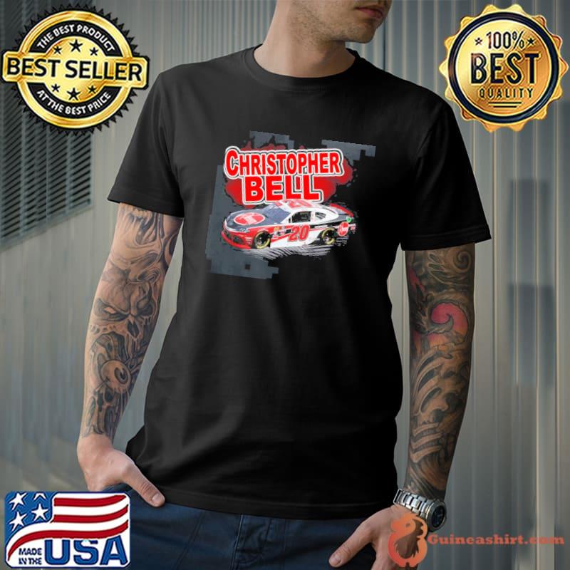 Black xfinity driver car active retro nascar car racing christopher bell sport shirt